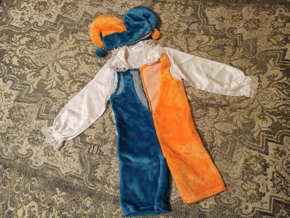 Карнавальный костюм  Джокера, скомороха, арлекина на 5-7 лет