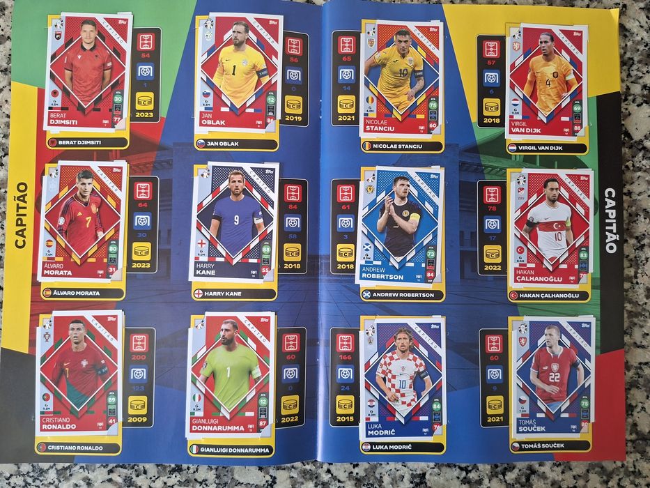 Caderneta completa cartas Euro 2024