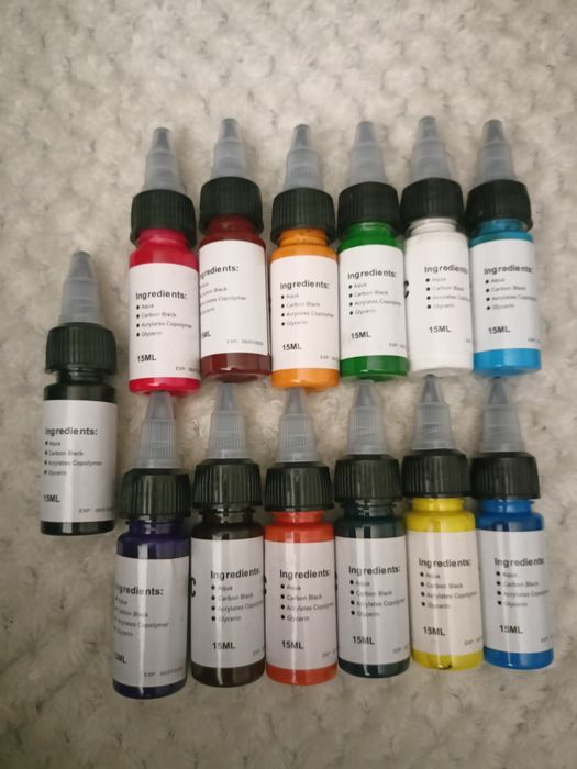 Tusze do ćwiczeń tatuażu - 15ml