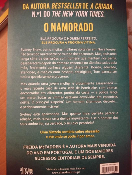 Livro O Namorado de Freida McFadden