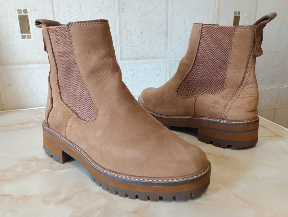 Идеальные Челси Timberland 38р Нубук Желтые Ботинки (стелька 25см)