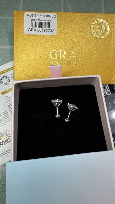 Серьги с муассанитом