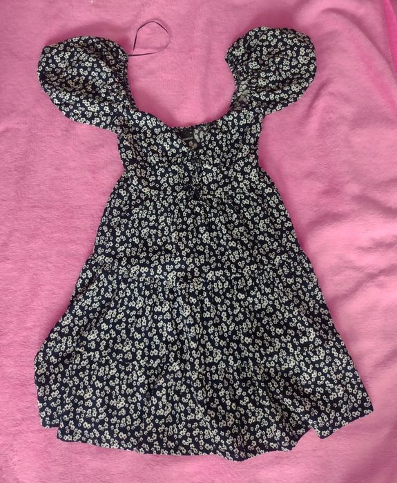 Sukienka kwiaty hiszpanka Ginatricot roz. XS/34