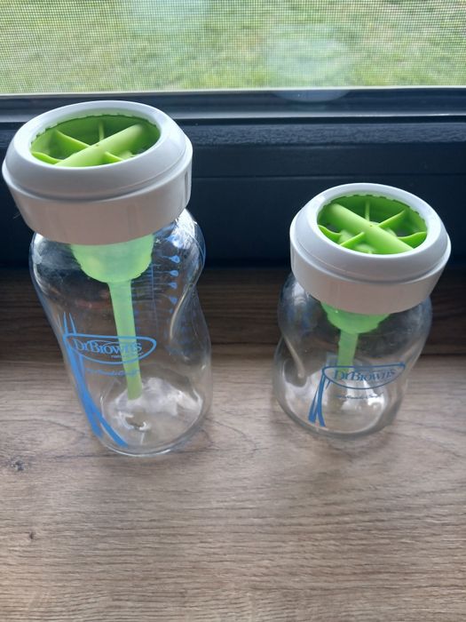 2 szt butelek szklanych firmy Brown's Butelka do karmienia z  szeroką szyjką