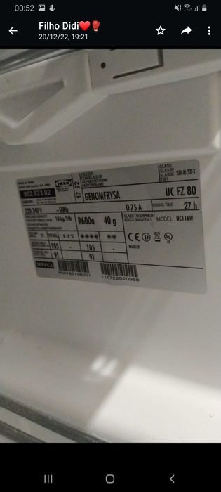 frigorífico e congelador de encastrar
