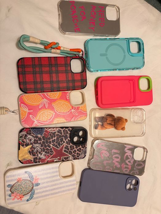 Capas para iPhone 15 – Novas e Usadas (10 unidades)