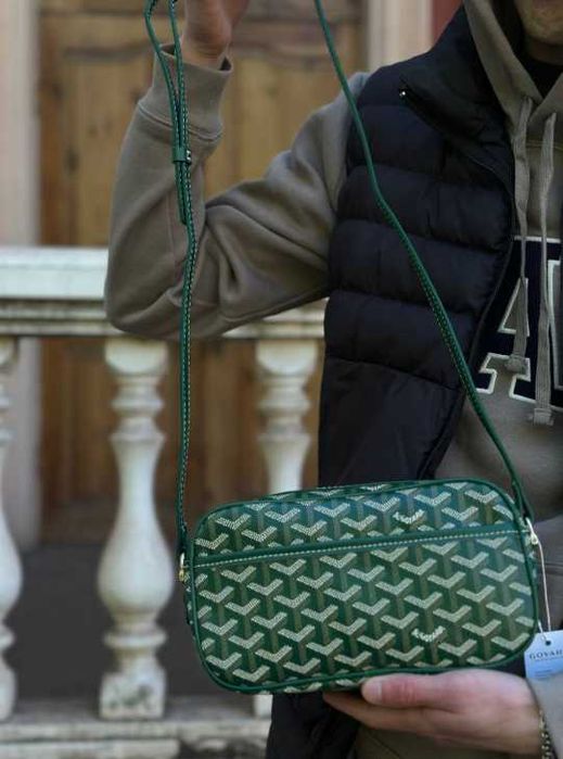 Барсетка Goyard кожаная мужская