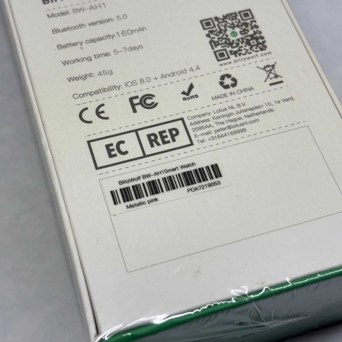 Smartwatch Rosa Blitzwolf bw ah1 NOVO embalado