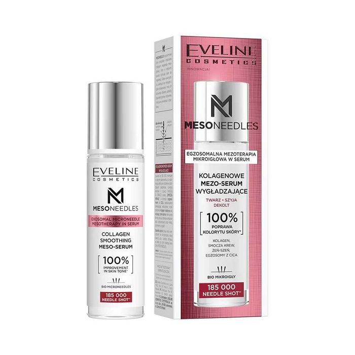 NOWE Eveline Kolagenowe Mezo-Serum wygładzające z mikroigłami 185 000 30 ml