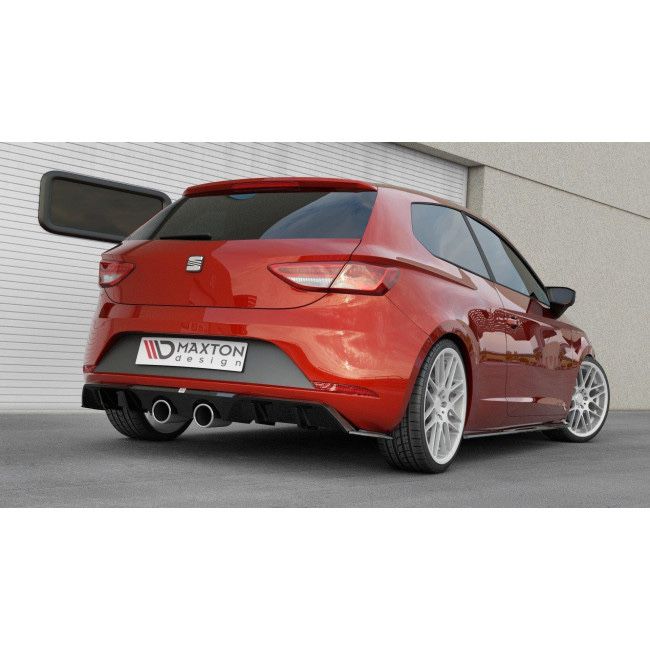 SPOILER DIFUSOR DE ESCAPE (LIP AILERON PALA ABA LAMINA AVENTAL) SEAT LEON 5F MK3 CUPRA PERFORMANCE FR LOOK R32
