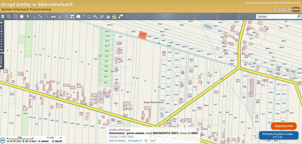 Sprzedam działkę budowlaną 700m2 Miedniewice gm. Skierniewice