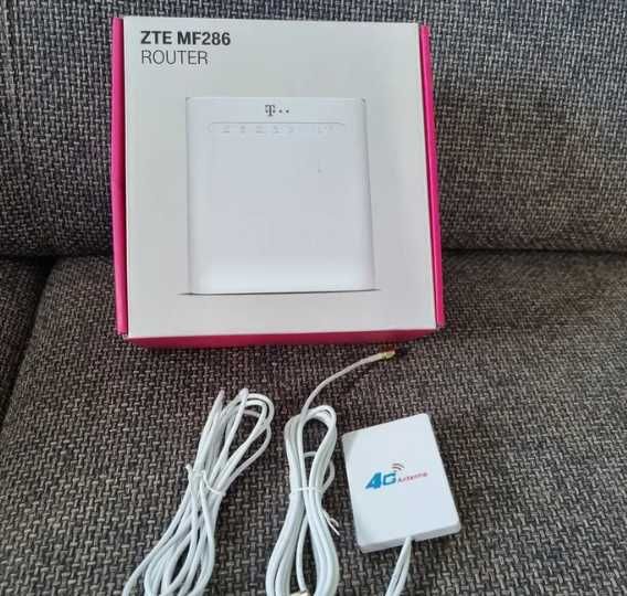ZTE MF286 router z dodatkową antena LTE 4G 300 Mbps internet domowy TV