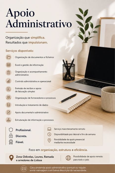 Apoio Administrativo remoto | Organização e estrutura para o seu negócio