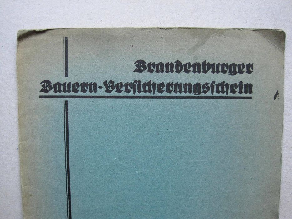 Aktówka niemieckiego towarzystwa ubezpieczeń- Frankfurt (Oder) do 1945