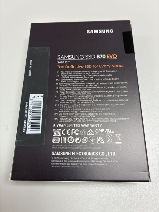 Disco SSD 2.5 Samsung 870EVO 500GB (novo)