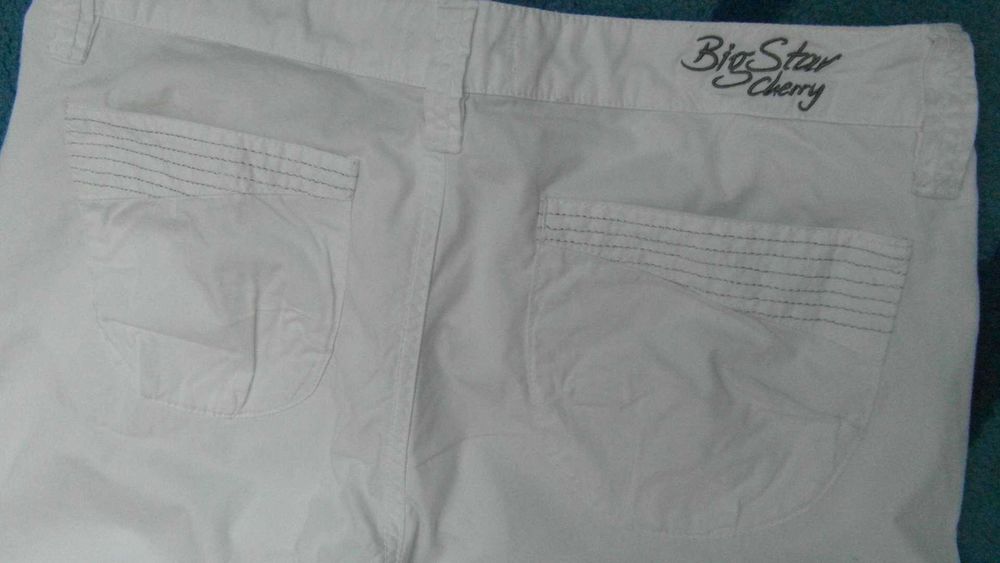 Damskie spodnie _BIG STAR - Agnes Pants / Biel_ rozmiar 29/32_fajne
