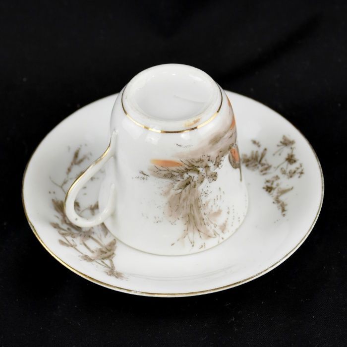Par de chávenas e pires Porcelana Vista Alegre, séc. XIX