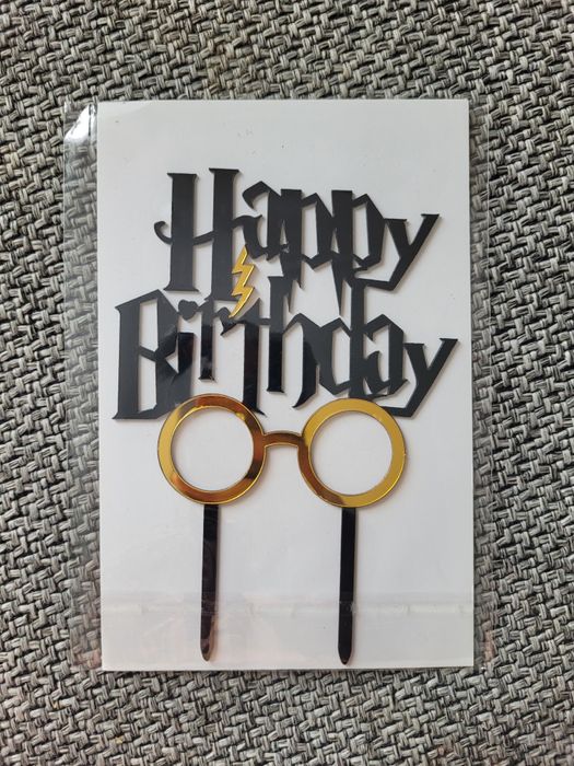 Topper akrylowy Harry Potter urodzinowy na tort