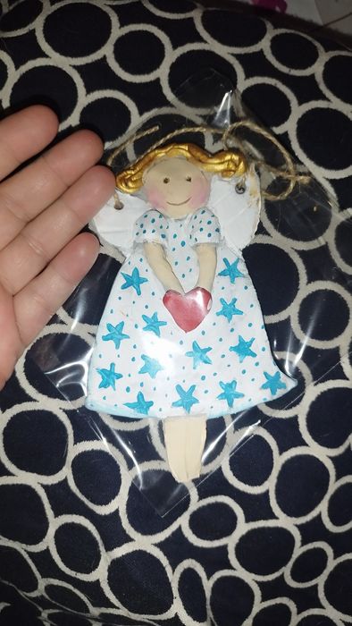 Aniołki ceramiczne ręcznie malowane