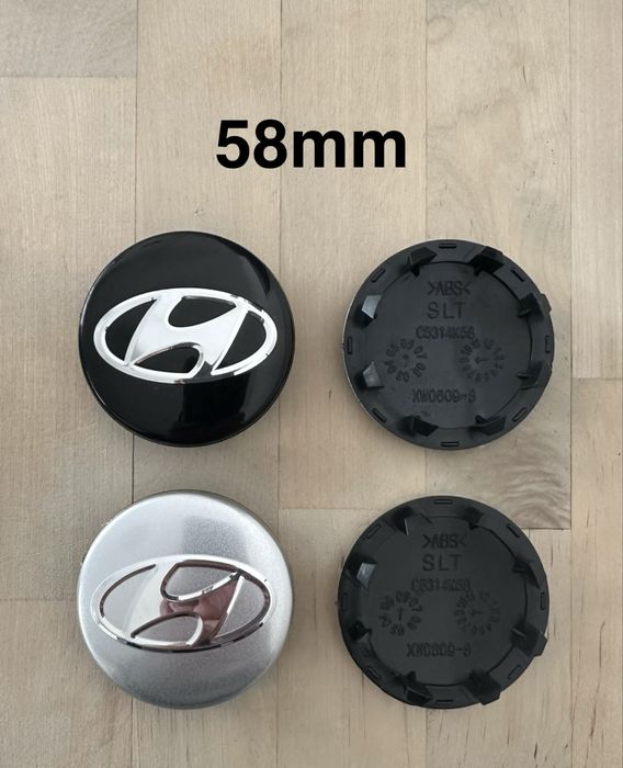 Conjunto 4 Centros Tampas Jantes Hyundai 56mm 58mm 60mm 65mm 68mm 75mm
