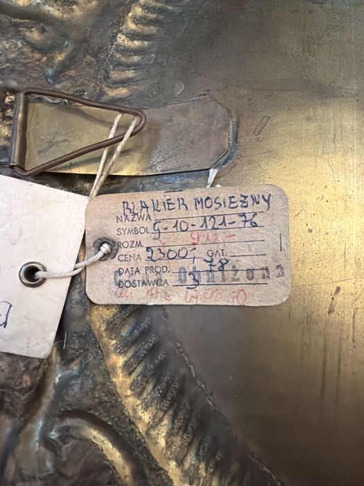 Cepelia świecznik ścienny blakier mosiężny
