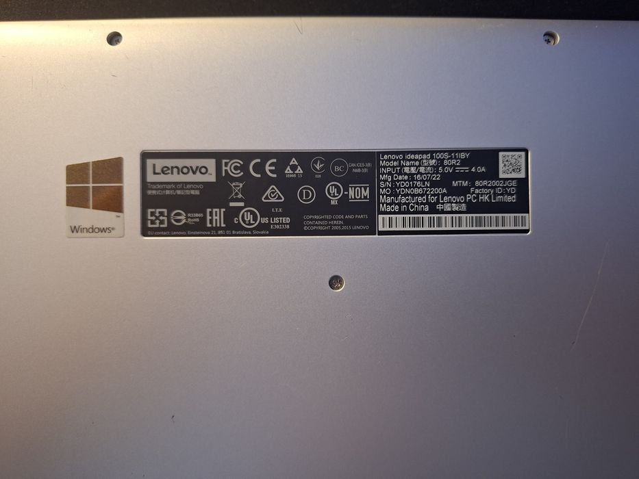 Lenovo IdeaPad 100S-11IBY 11,6" – sprawny, Windows 10, idealny do internetu i nauki