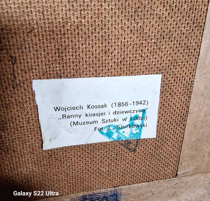 Obraz Wojciech Kossak "Ranny kirasjer i dziewczyna"