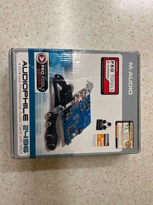 *  Karta muzyczna M-Audio Delta Audiophile 2496 + kabel in/out * BOX