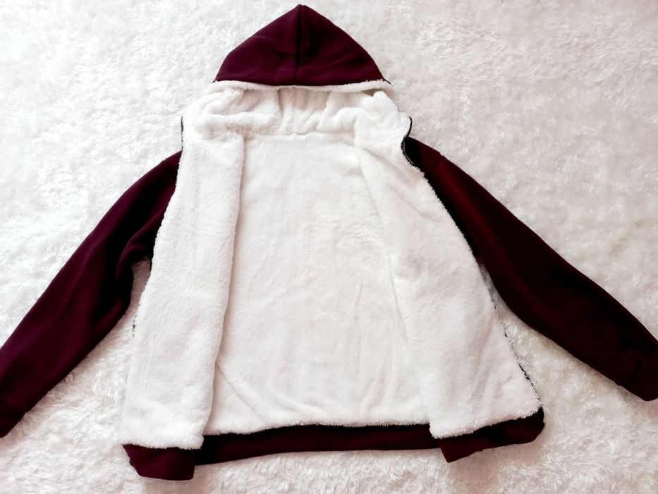 Костюм спортивний теплий штани кофта бордовий зимовий