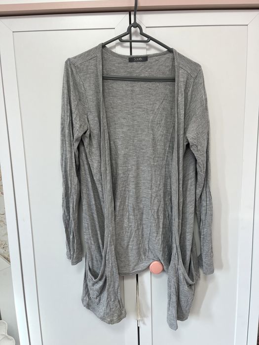 South szary sweterek kardigan L 40
