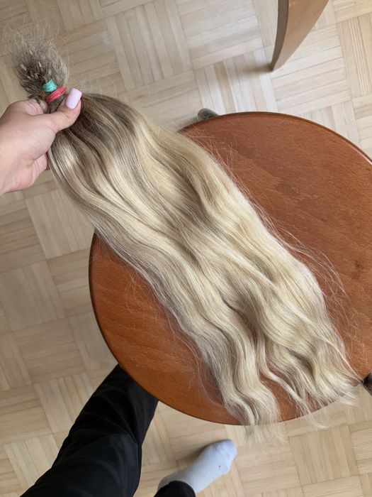 Naturalne slowianskie wlosy 103 g 60 cm