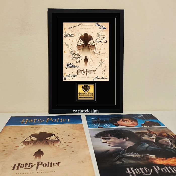 Harry Potter Filmes - Autografos Signed Frame Poster