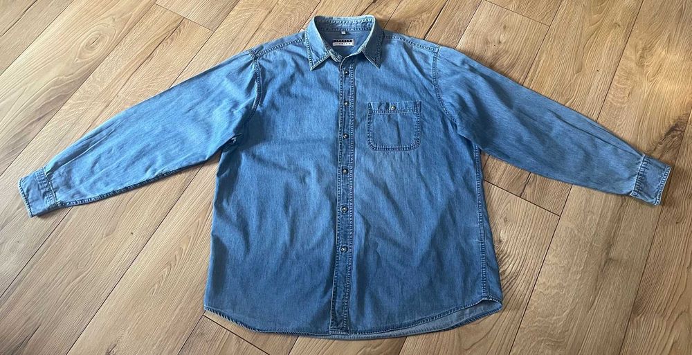 Koszula męska dżinsowa niebie XL Angelo Litrico 35zł