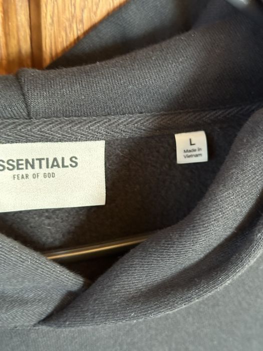 Fear of God Essentials Pullover Hoodie Applique Logo 'Black' (SS20)