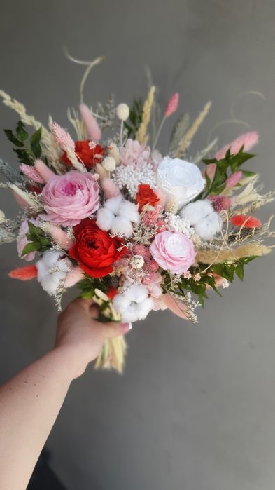 Стабилизированные цветы, сухоцвіти,свадебный букет