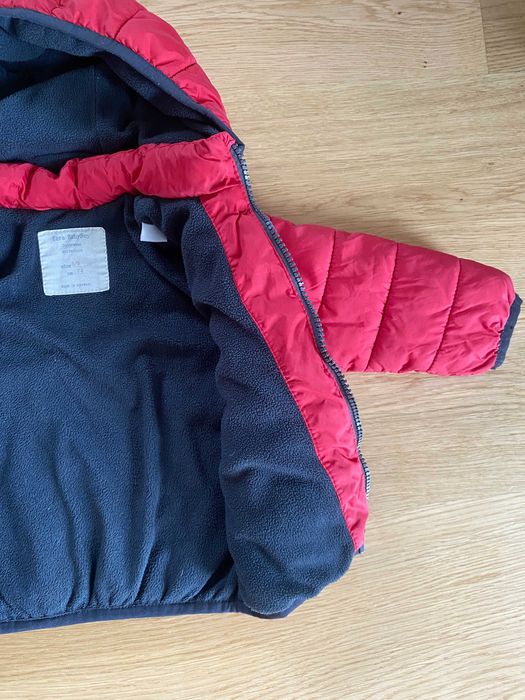 Zara baby boy kurtka czerwona pikowana wiosenna 74 cm 6-9m. SUPER modny chłopczyk