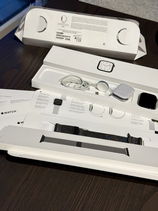 Apple Watch series 7 Celluar 45 Graphite Steel bransoleta mediolańska