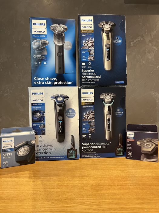 Бритви для гоління PHILIPS 5000X, 5400, 7200, 7600, 7900, 9400, 9500