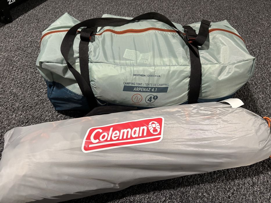 Namiot Arpenaz 4.1 oraz wiata coleman classic awning