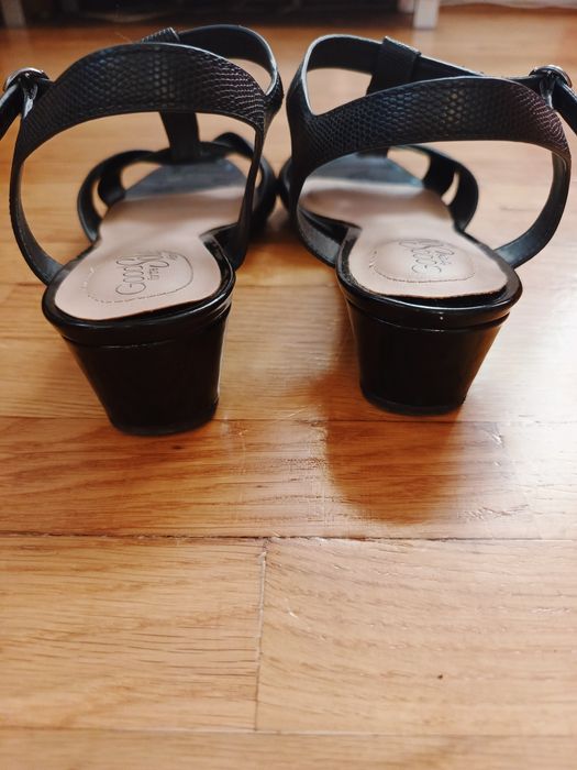 Sandały, Debenhams, 8/41, czarne, Good for the sole, wkładka 26,5 cm