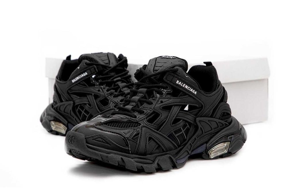 Мужские кроссовки Balenciaga Track 2 "Black" Premium. Размеры 41-45