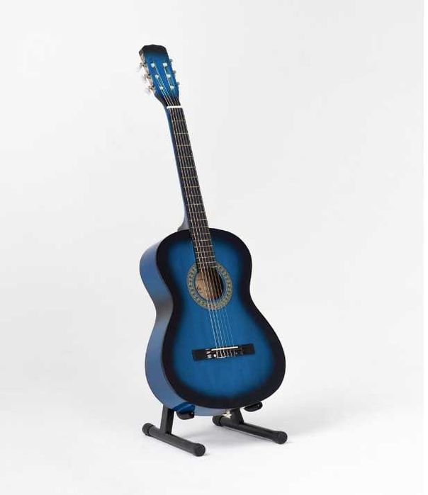 Gitara niebieska do nauki NOWA zestaw
