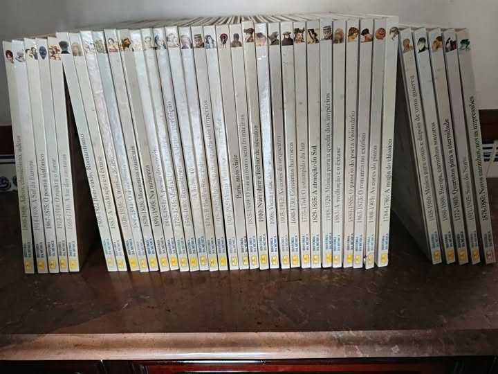 38 livros da História da Música Clássica da Deutsche Grammophon com 1 CD em cada livro