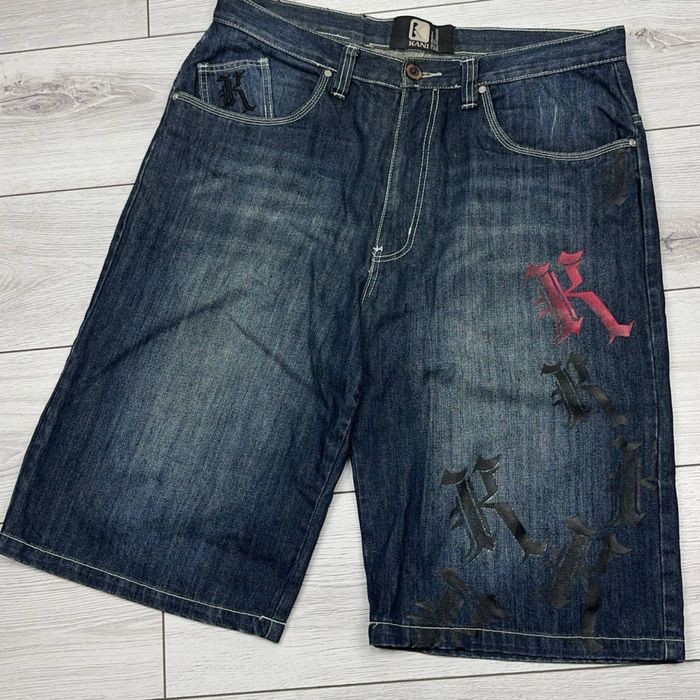 Шорты Vintage Karl Kani карл кани винтаж бегги скейт шорти джинсові