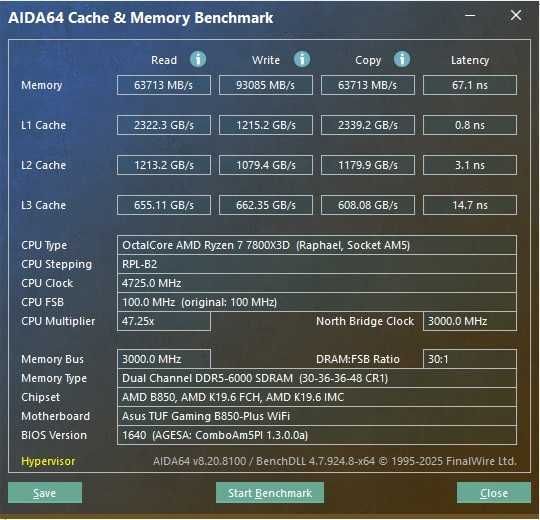 Новий ПК AMD 7800X3D / B850 / 32 Gb 6000 MHz CL30 / 850W / 1 Tb / WiFi