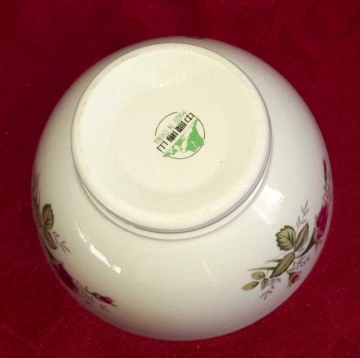 Bambi- miseczka porcelanowa -PRL i miseczka porcelanowa róże