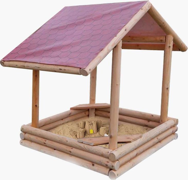 Piaskownica drewniana z bali toczonych TRWAŁA I SOLIDNA DOWOLNY WYMIAR