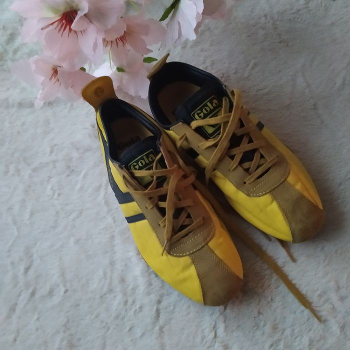 Buty sportowe męskie Gola 39 skóra naturalna żółte yellow premium