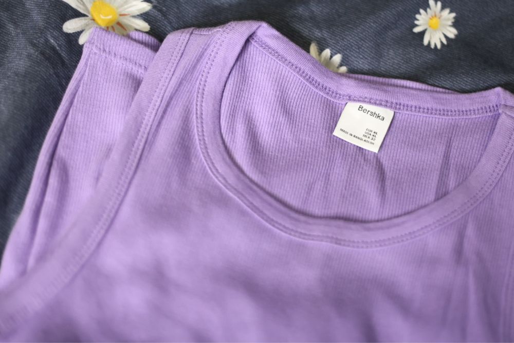 Fioletowy top, Bershka