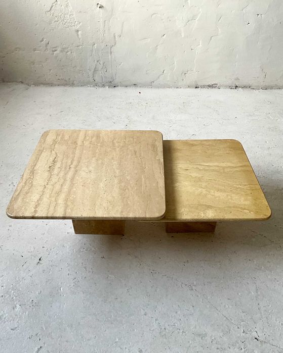 Stoliki trawertynowe lata 70 80 vintage design #143